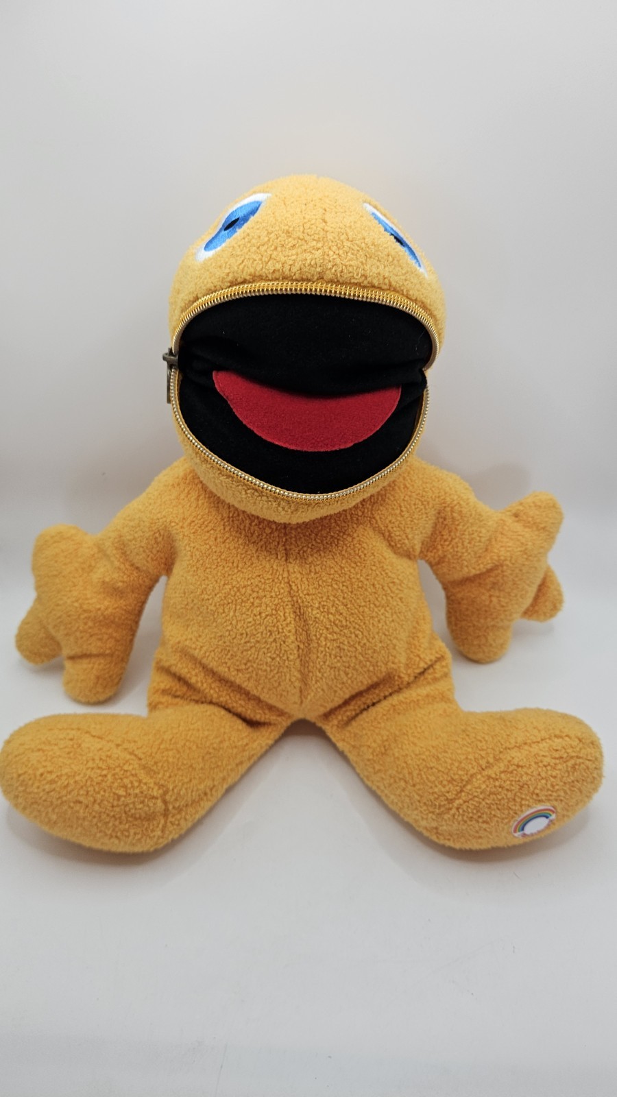 Vintage Rainbow Zippy Plush Golden Bear Pearson TV Retro Kids Soft Toy 12″ VGC