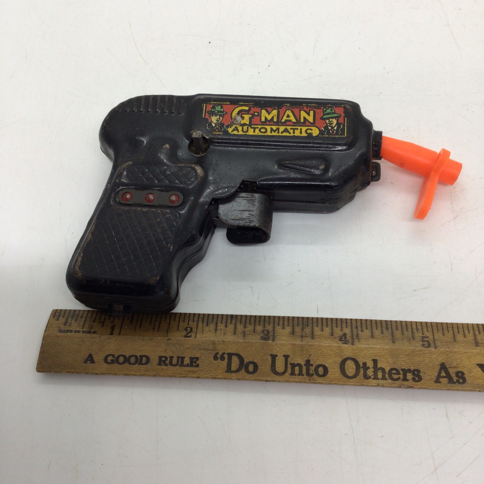 Marx Toys G-Man – Vintage Automatic Sparking Toy Gun Works