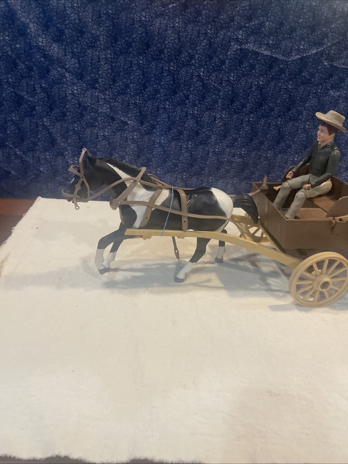 Vintage American Character Bonanza 1966 Buckboard Wagon w/Horse and Little Joe,