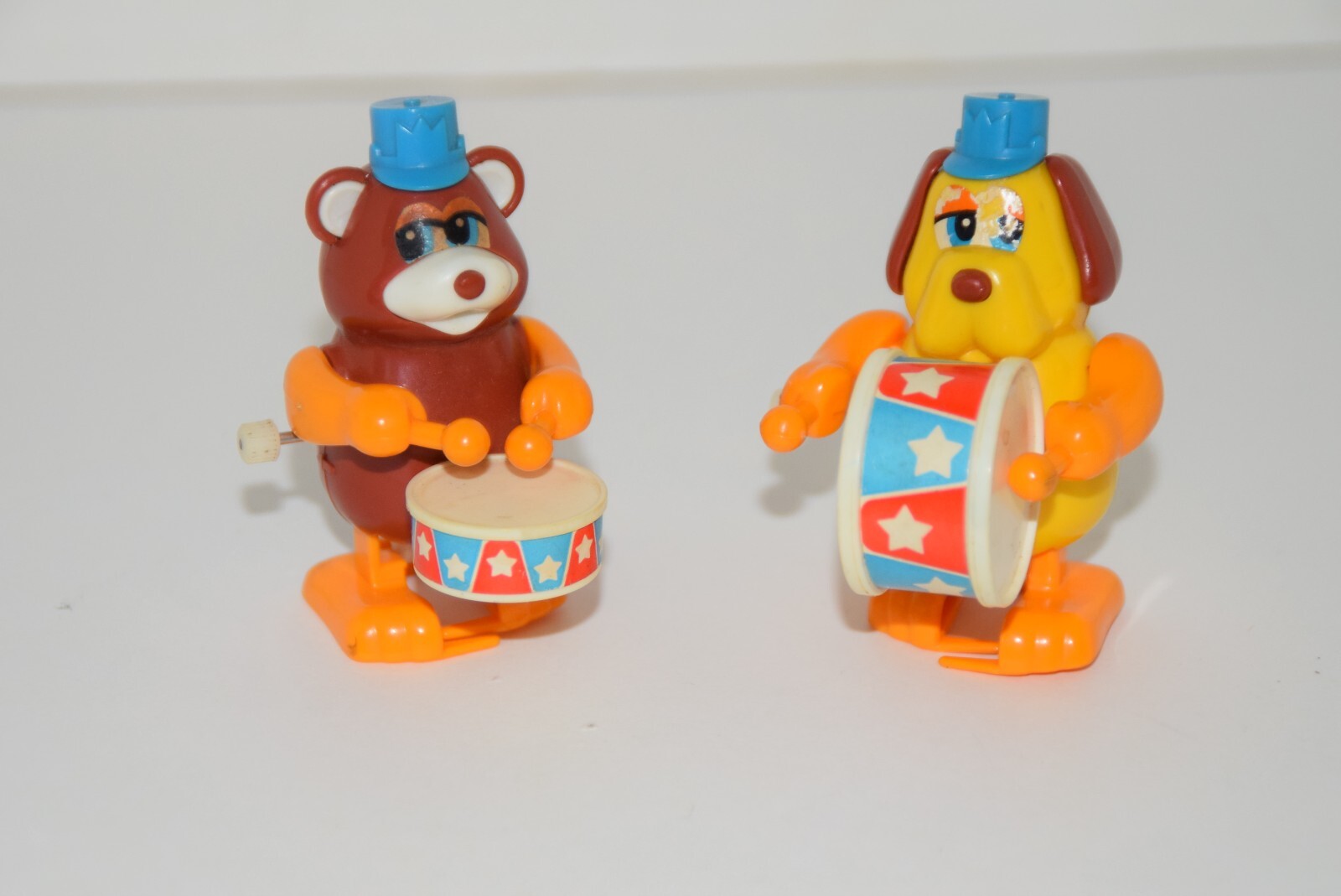 Lot of 2 Tomy Wind Up Band Members 2 Drummers Kind of Work