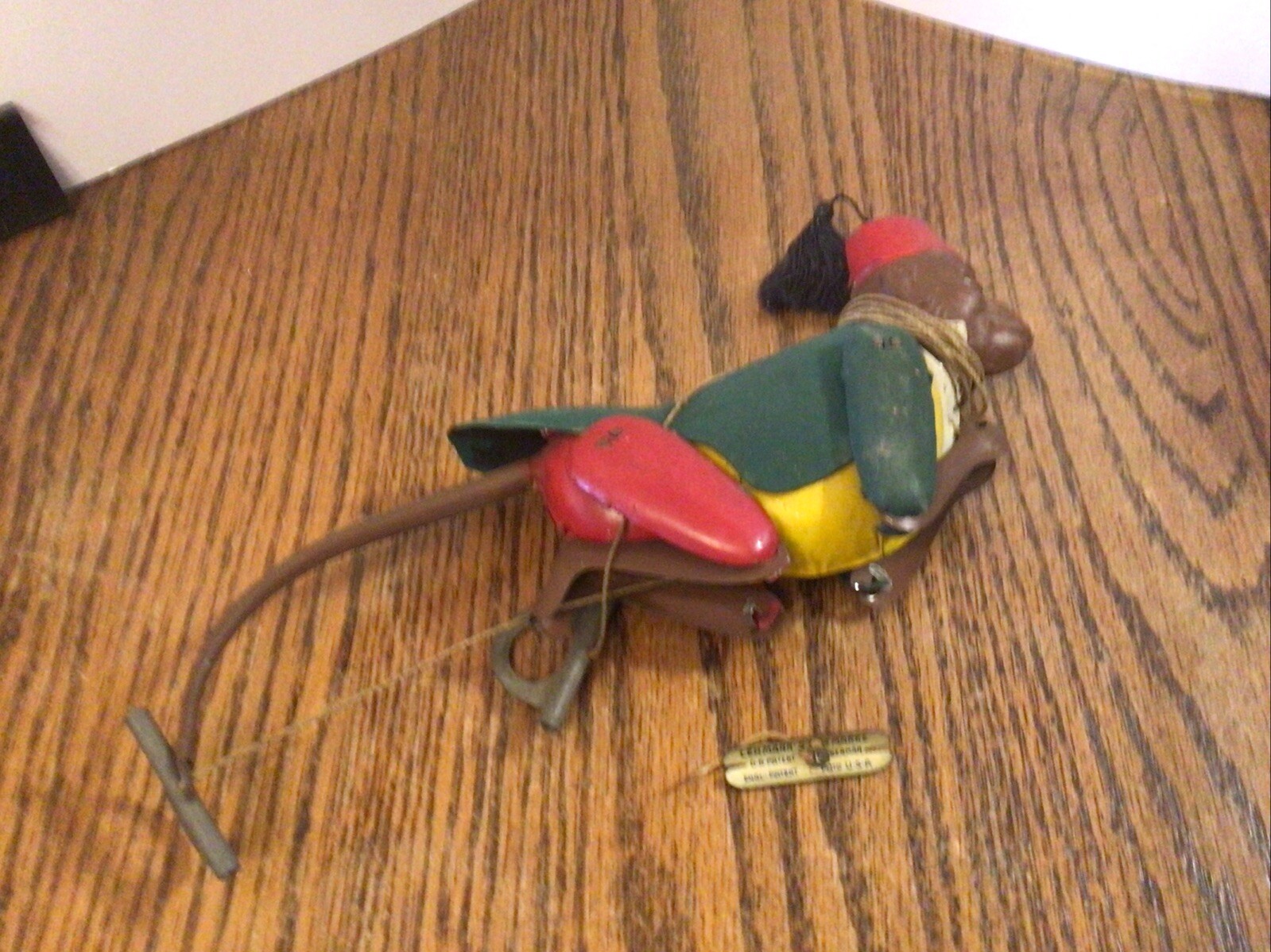 Vintage Circa 1903-20 Lehmann Mechanical Tin Climbing Monkey,w/orig.as is box