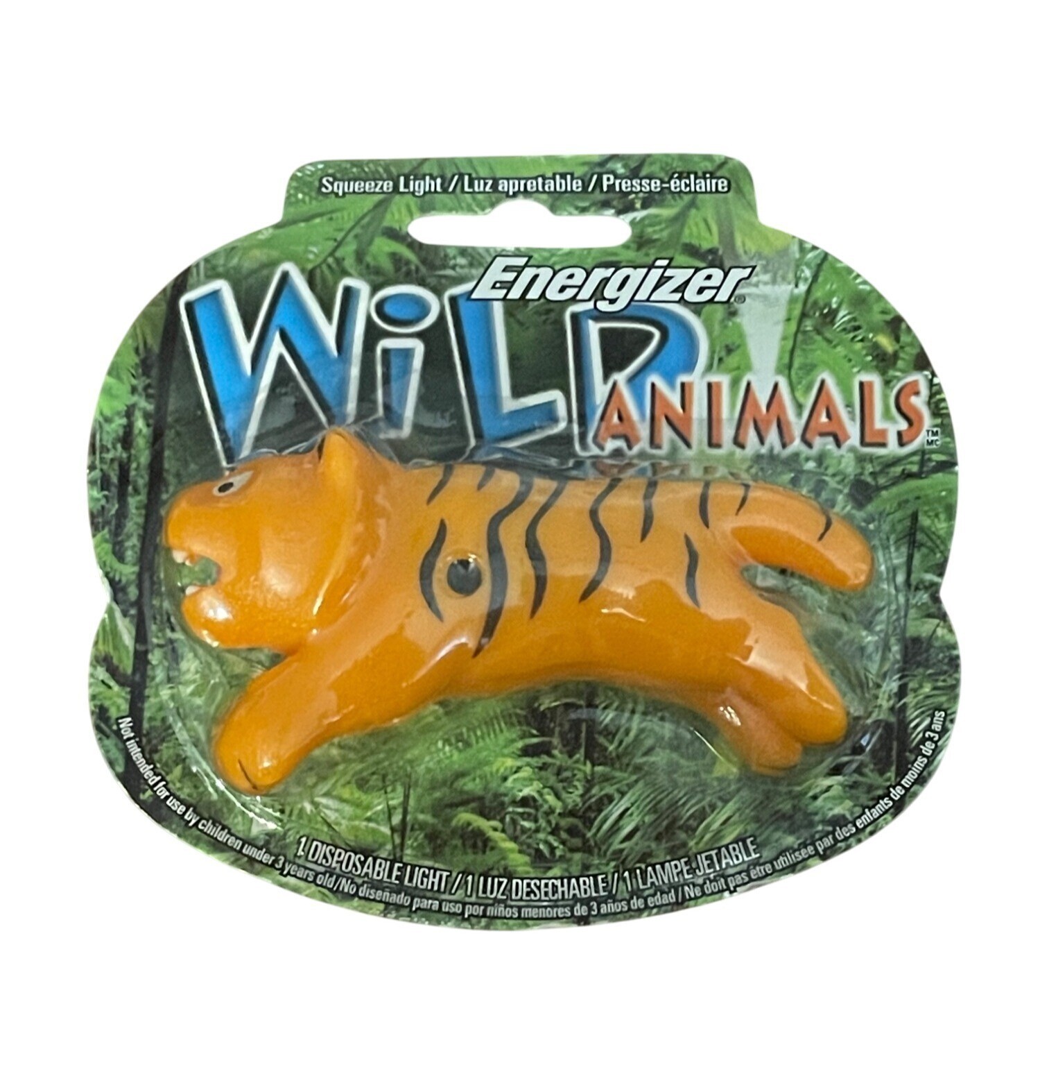Vintage Energizer Wild Animals Squeeze Light Tiger New