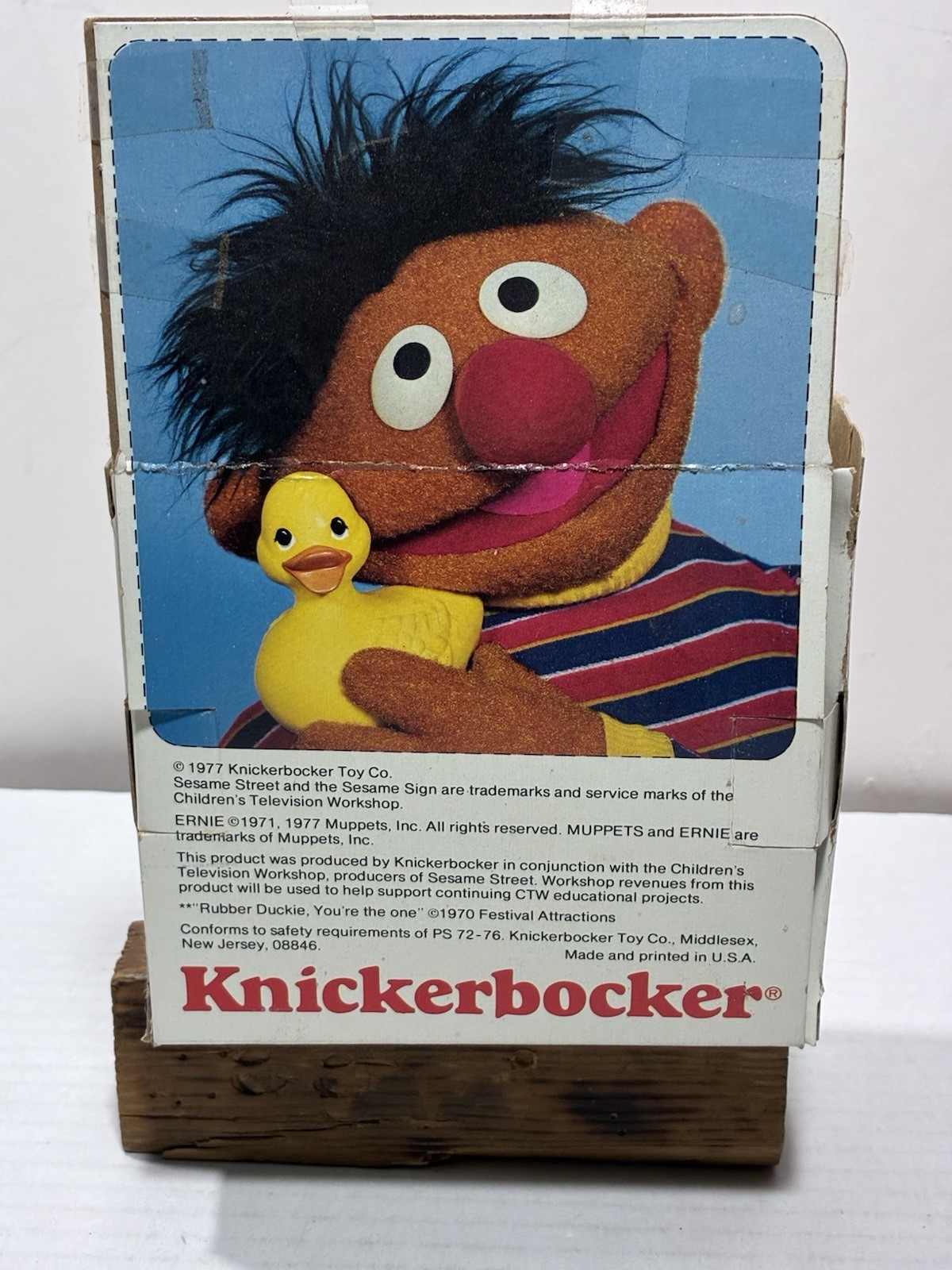 1977 Knickerbocker Toy Co. Ernie’s Rubber Duckie CTW Sesame Street *BOX ONLY*