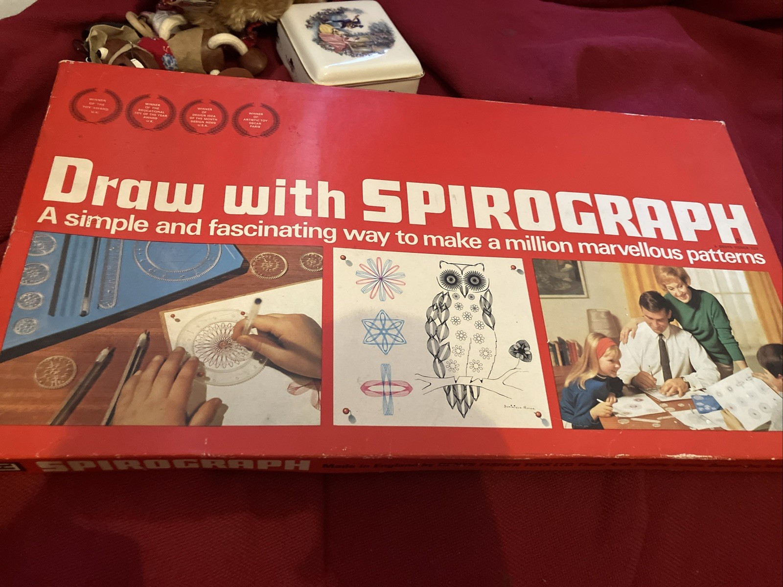 Vintage Spirograph 1967 with Original Box & Instructions – by Denys Fisher BX23