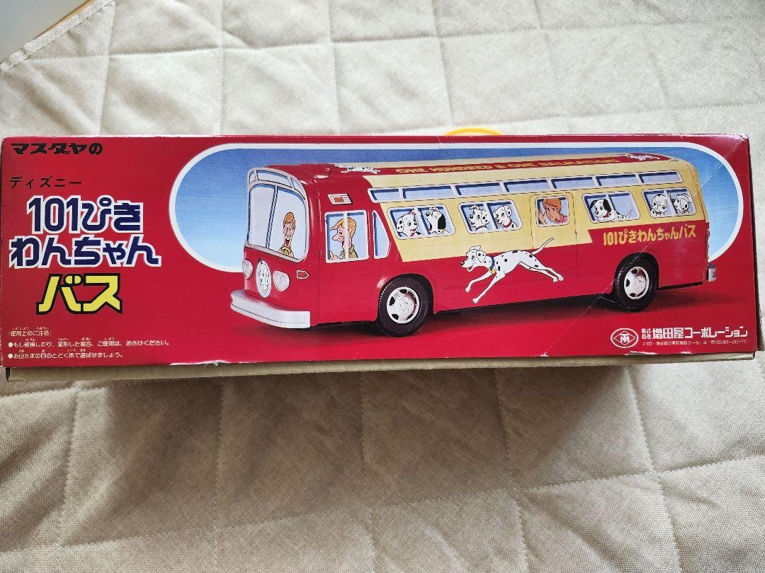 Masudaya Tin Wind-up Toy Bus Disney 101 Dalmatians W/BOX F/S FEDEX