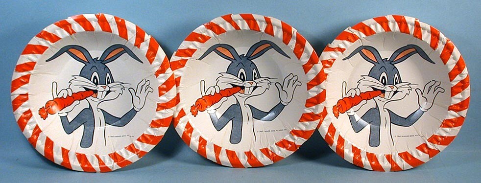1950-60s Bugs Bunny 7 Items Sticker Fun Book Puzzles Bowls Warner Bros.