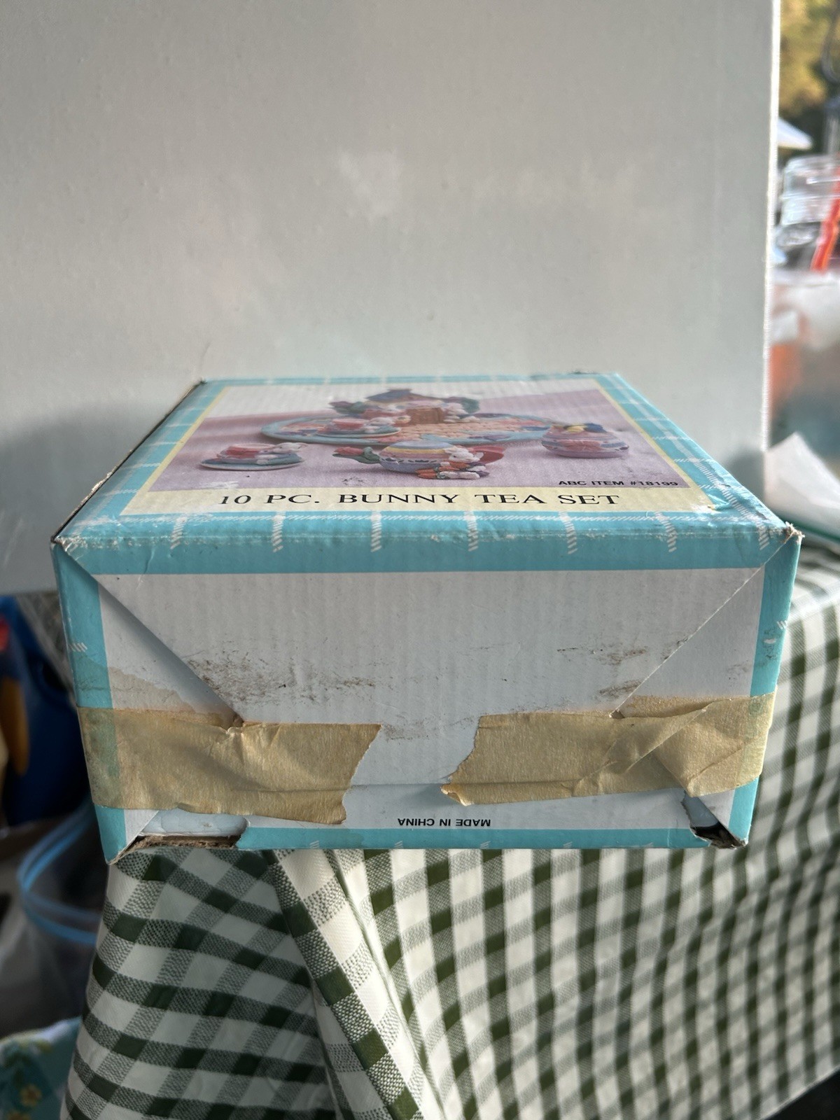 Miniature Porcelain China Bunny Rabbit Tea Set 10 Pieces