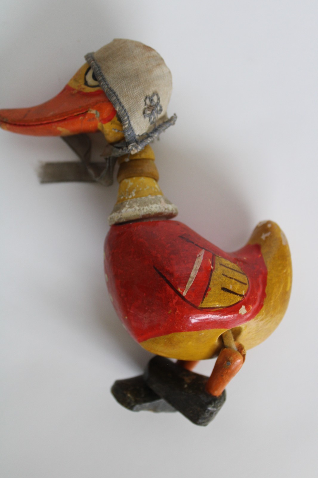 RARE Antique 1915 Schoenhut Miss Quacky Doodles Wood Painted Toy