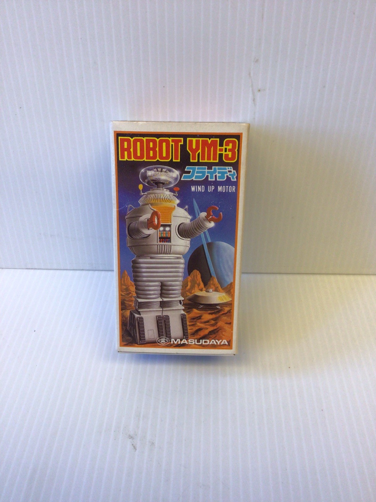 VTG Wind Up Toy Robot YM-3 Masudaya Lost in Space Japan 4.5″ NIB
