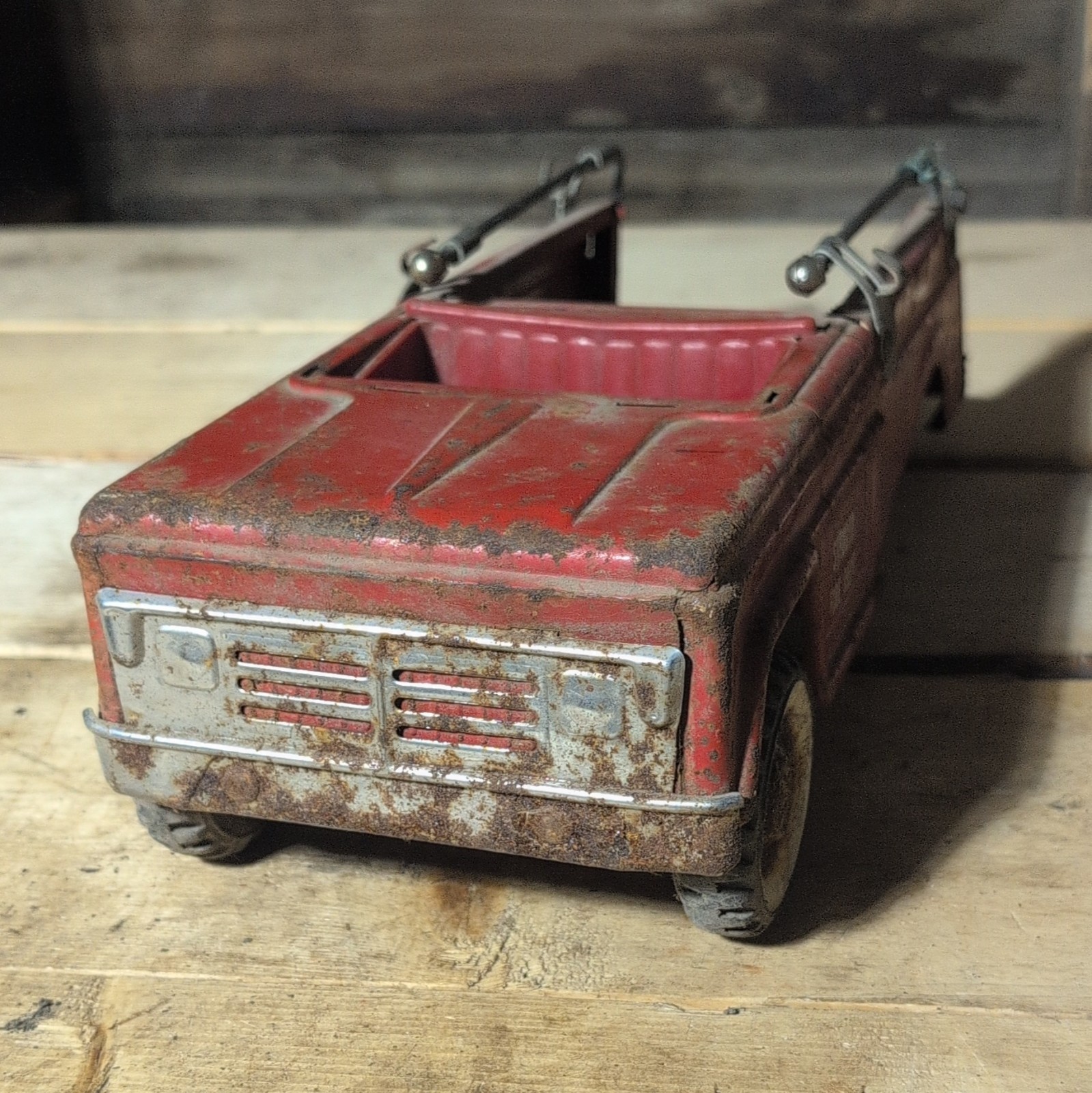 Structo Vintage Tin Fire Dept. Toy Fire Truck for Ages 8-11 Years Collectible