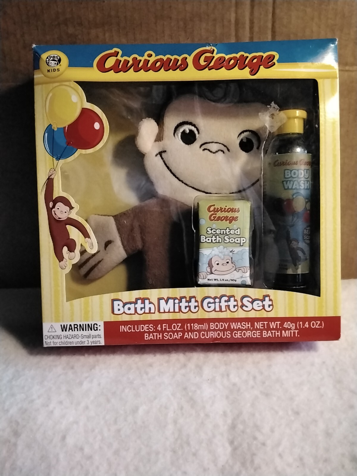 Curious George Bath Mitt Gift Set Collectible Vintage