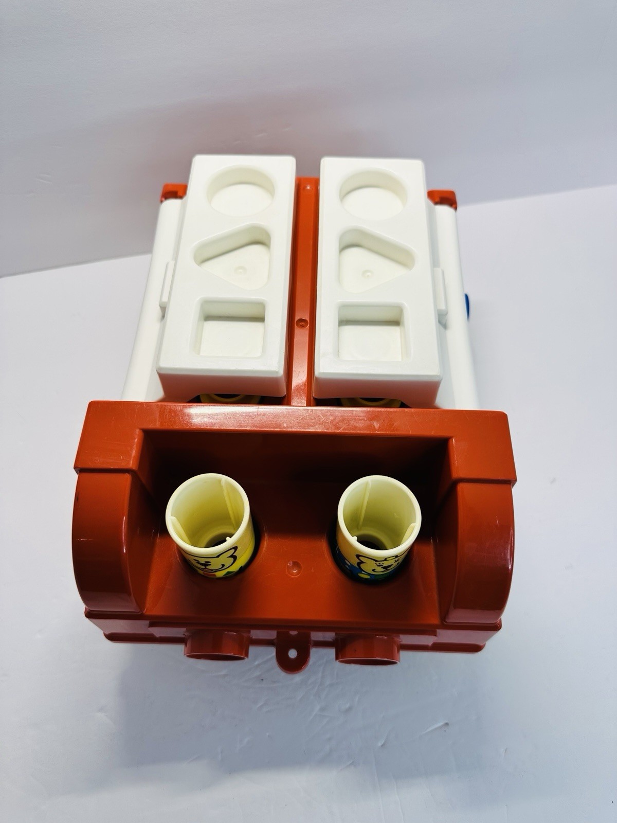Vintage Johnson & Johnson Stack & Dump Truck & Shape Sorter Transporter Set