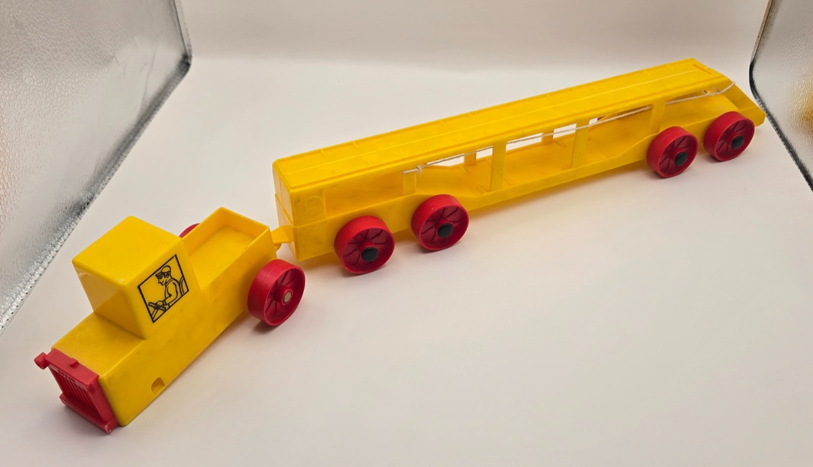 Vintage Kusan Truck Cab & Car Trailer – Plastic Toy