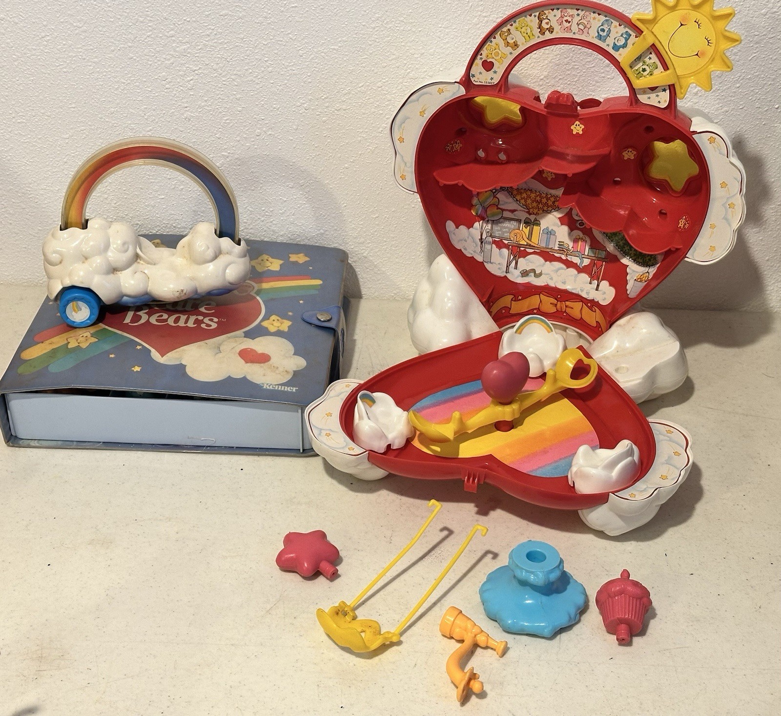 Vintage 1983 1984 Carebears Play Set Figures Furniture Accessories