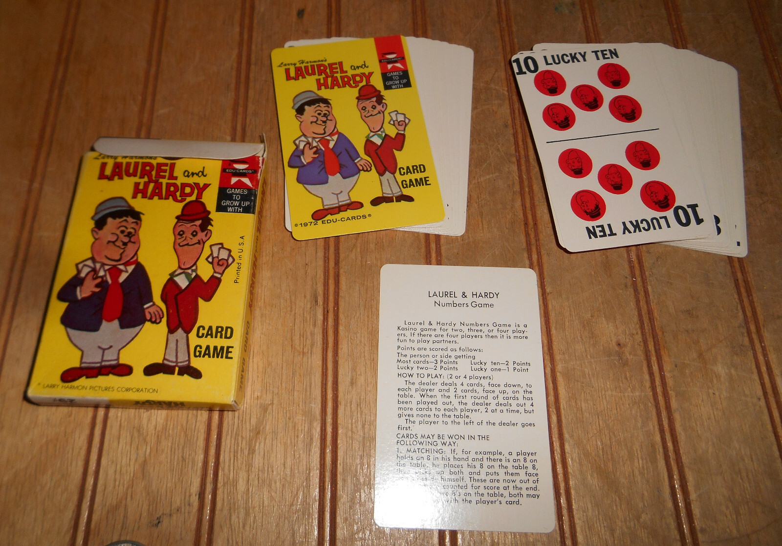 1972 Laurel And Hardy Card Game By Larry Harmon Edu-cards