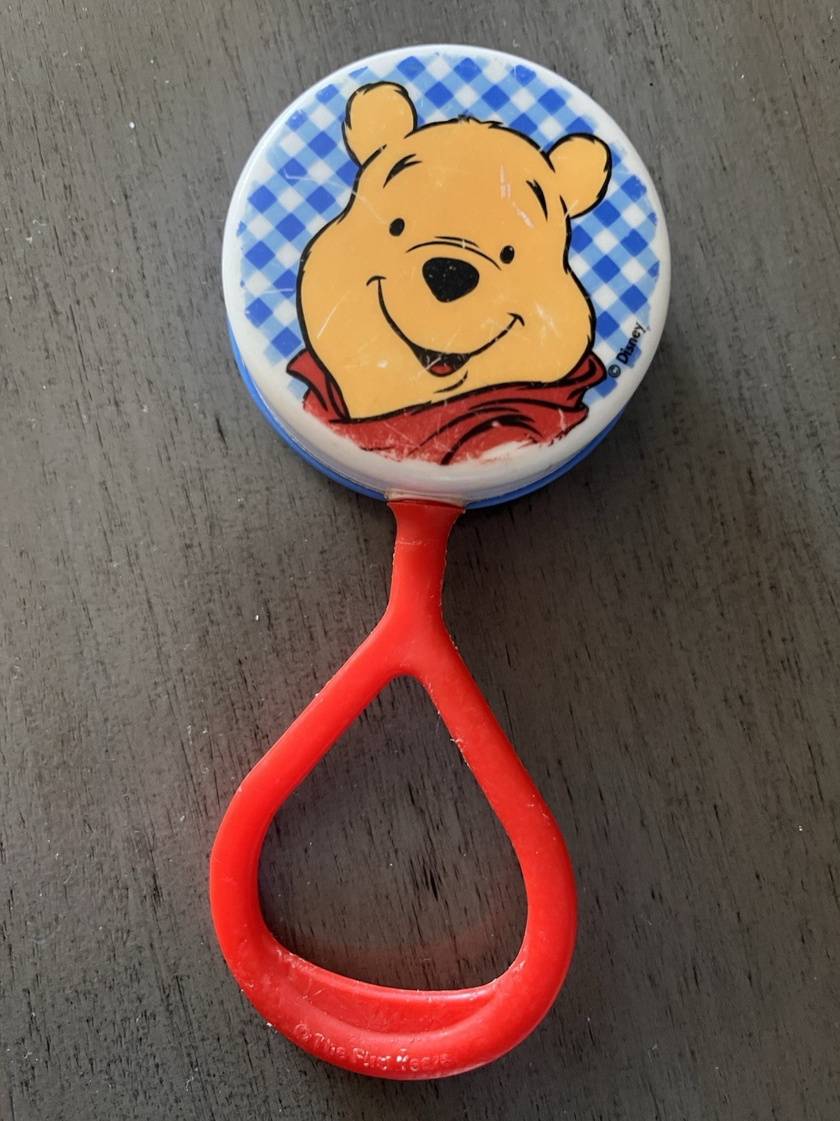 Vintage Disney Winnie The Pooh Plastic Baby Rattle Used Condition