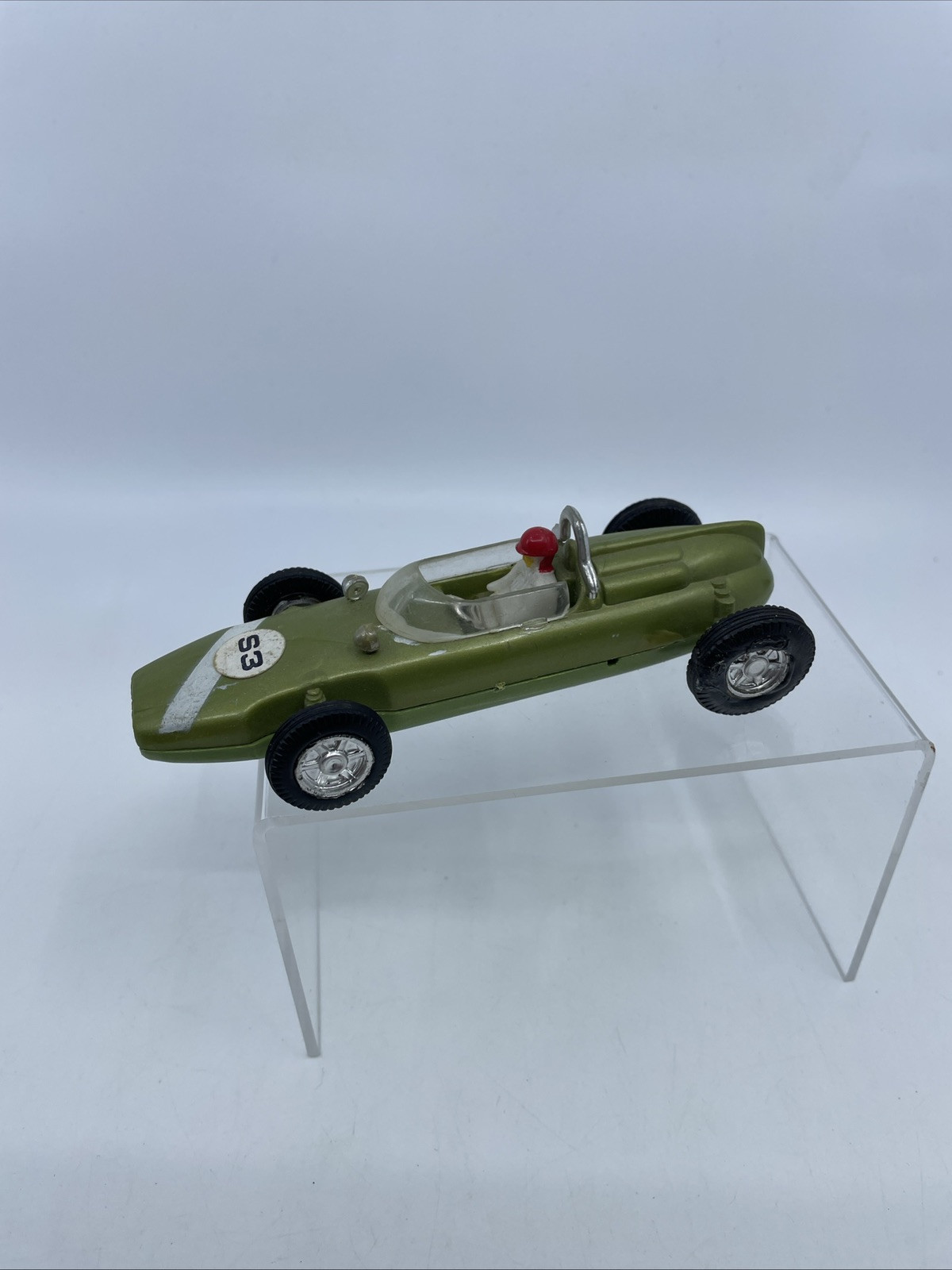 Vintage plastic Vintage Zee race car toy HK Cooper Rack 1