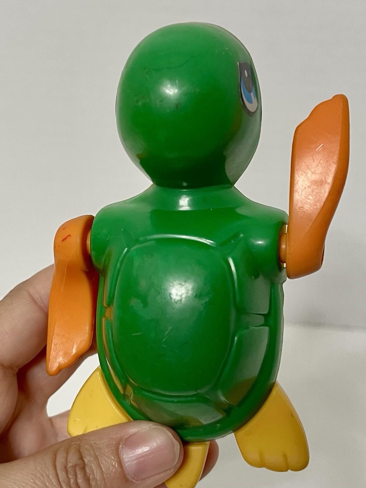 Vintage Tomy Wind Up Swimming Turtle Toy 1976 Not Working