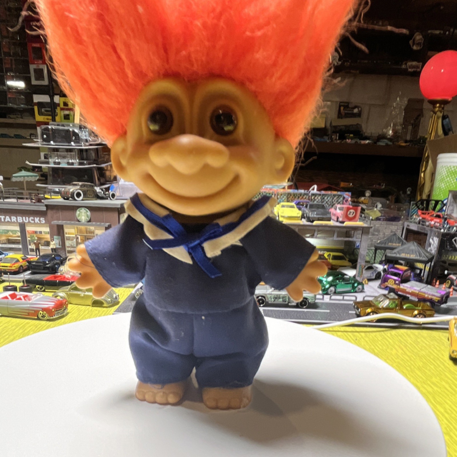 Russ Vintage Troll Doll Orange Hair Sailor Outfit Trolls 4-7 8-11 Years
