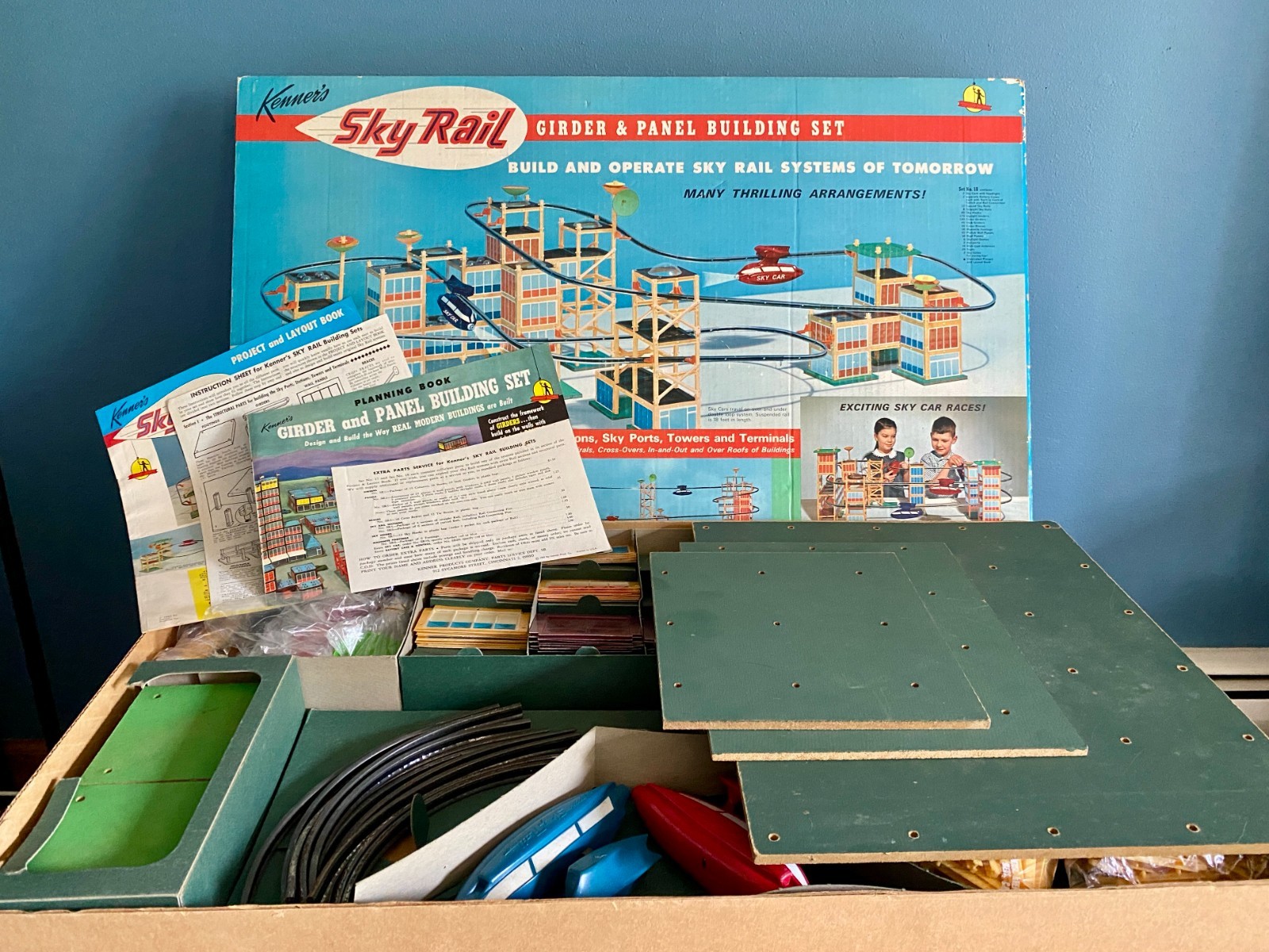1963 Kenner Sky Rail Girder & Panel #18 in Original Box: See Itemized List