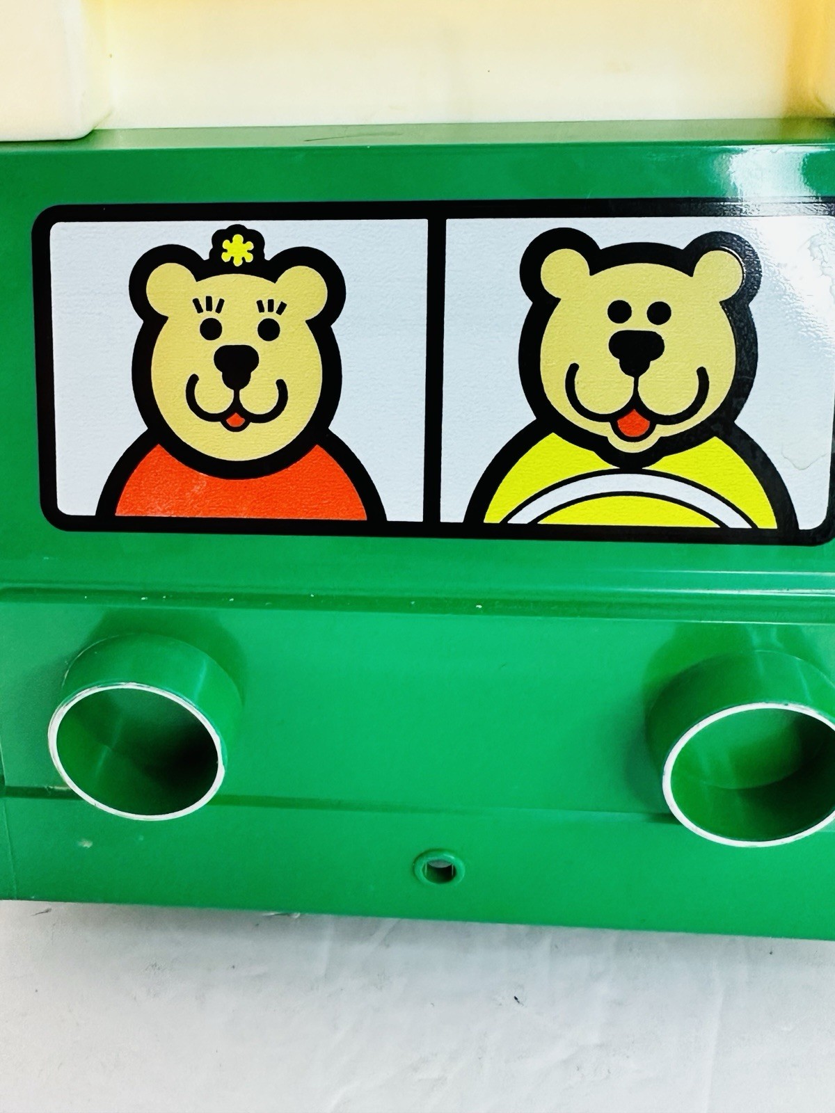 Vintage Johnson & Johnson Stack & Dump Truck & Shape Sorter Transporter Set