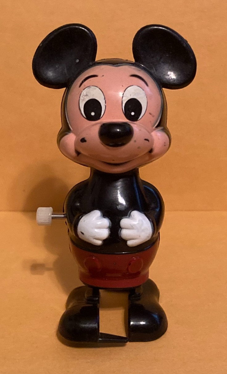 Vintage Tomy Disney Wind Up Toy Mickey Mouse – Works