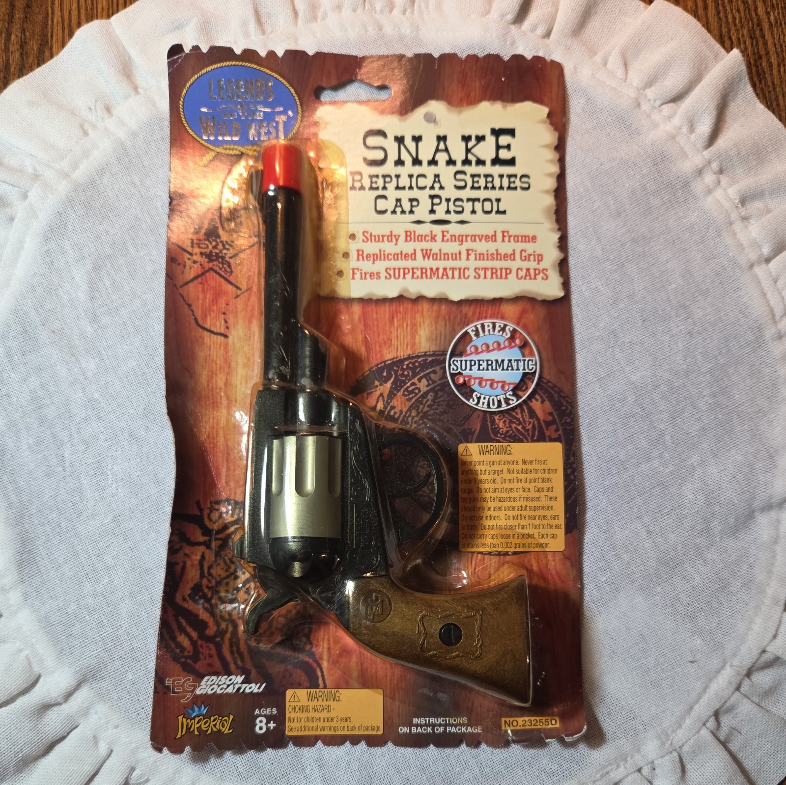 2004 Replica IMPERIAL TOYS LEGENDS OF THE WEST DAKOTA DIE CAST CAP TOY PISTOL