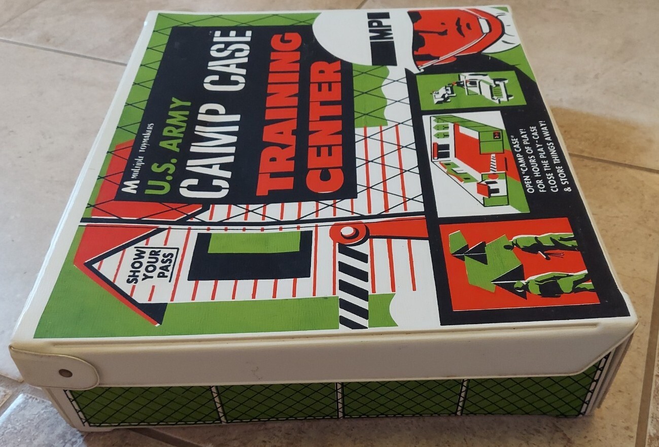 RARE Vintage 1960s US Army Camp Case Training Center Playset Toy Soldier Plastic