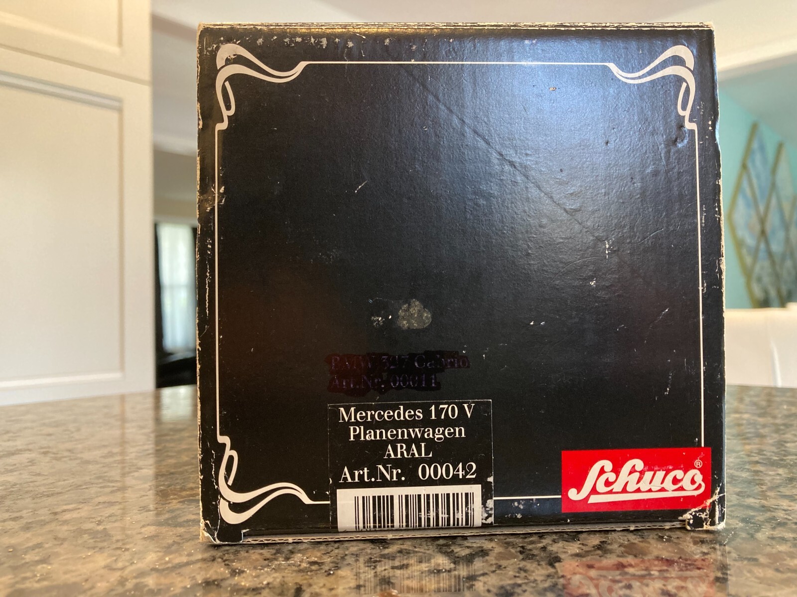 VINTAGE, NOS, SCHUCO TIN CLOCKWORK MERCEDES-BENZ 170V PLANENWAGEN ARAL NR.00042