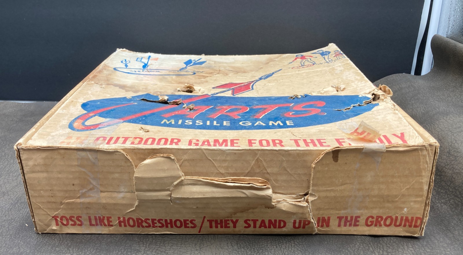1970s Lawn Game Empty Original Box w Instructions – No Contents – Cardboard Only
