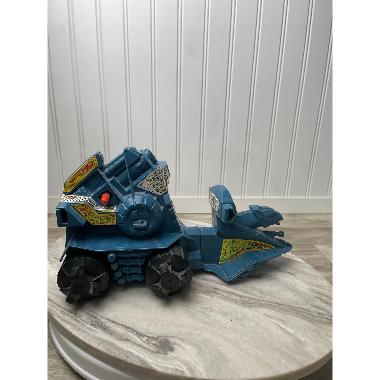 He-Man 1982 Battle Ram MOTU Vehicle Mattel Mexico Variant Blue No Missiles VTG