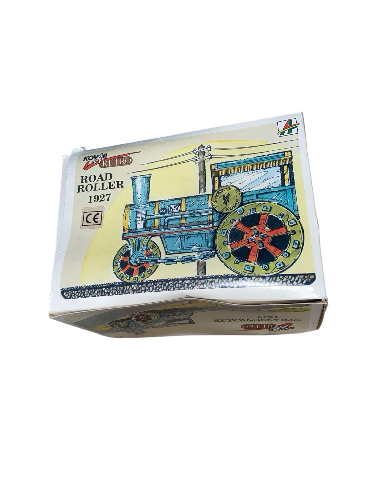 Vtg Tin Toy Kovap Road Roller Retro 1927 Never Used +Original Box:(needs Gluing)