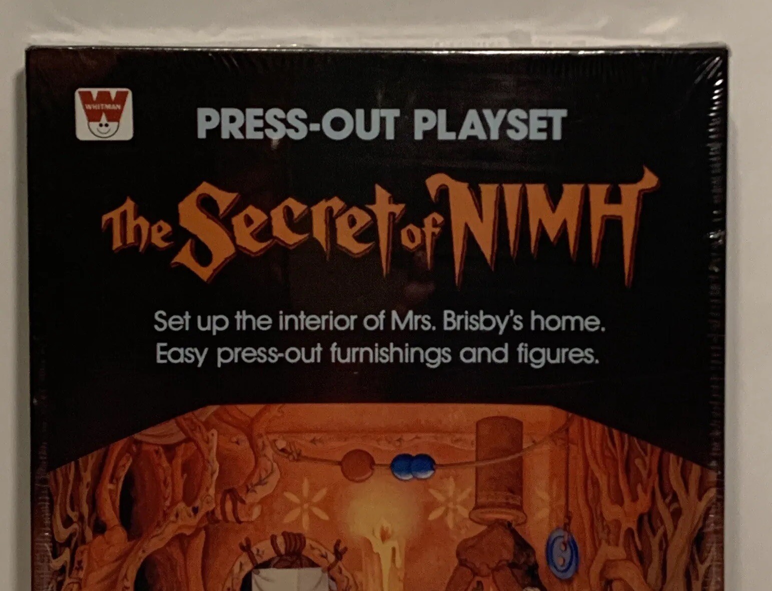 MRS. BRISBY 1982 DON BLUTH THE SECRET OF NIMH PRESS OUT PLAYSET WHITMAN SEALED