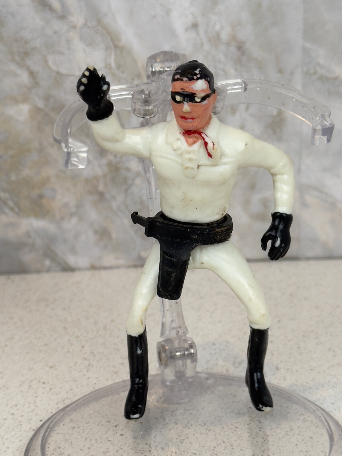 VINTAGE 1967 MULTIPLE TOYMAKERS MPC CUSTOM PAINTED LONE RANGER FIGURE – MARX