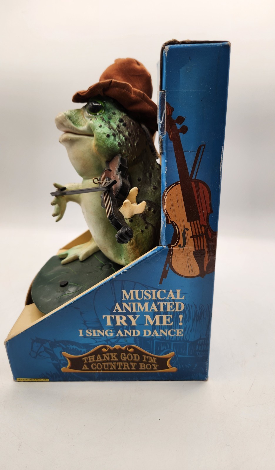 Un Tested DAN-DEE “Thank God I’m a Country Boy” MUSICAL ANIMATED FROG In Box