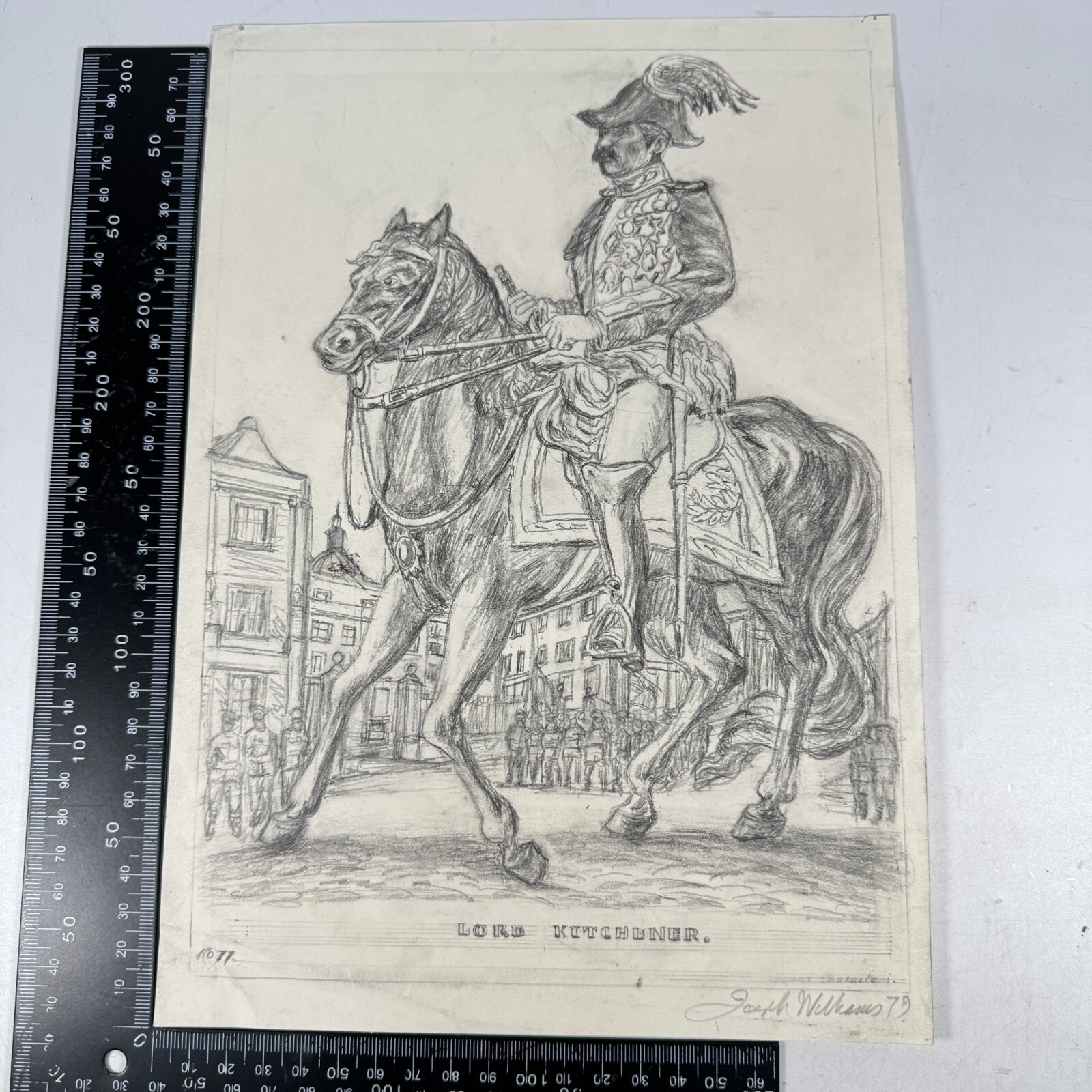 Orig Pencil Sketch Toy Theatre Picture Joe Hope Lord Kitchener 1979