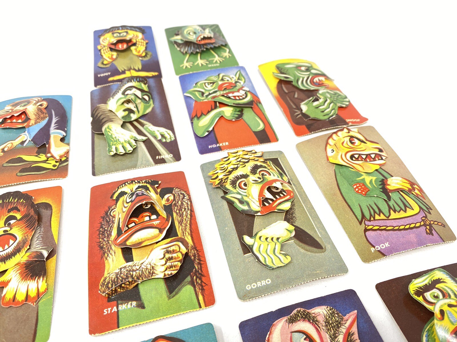 Uncommon 1965 ED-U-CARDS MFG. CORP. Mini Monster “Sculptees” 3D Cards 18 Total