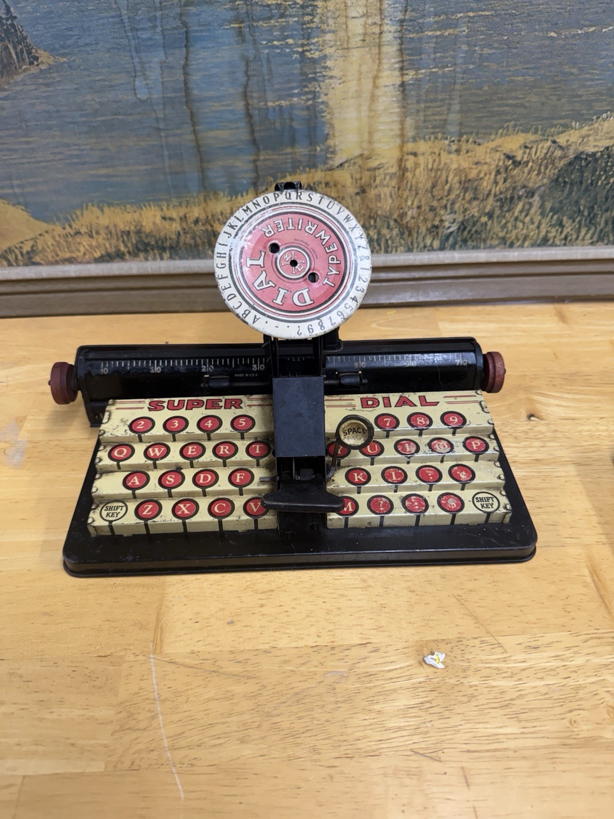 1930-50’s Vintage Marx Tin-Toy Dial Typewriter Made in USA, Vintage, Functions