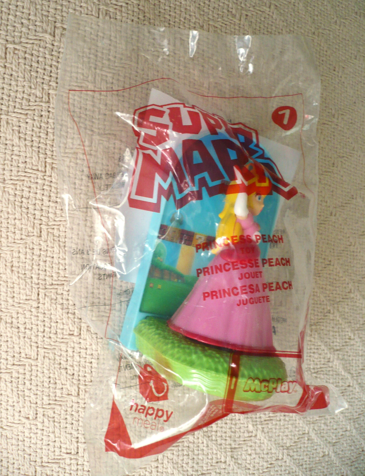 SUPER MARIO NINTENDO PRINCESS PEACH #7- SEALED – MCDs HAPPY MEAL TOY 2017