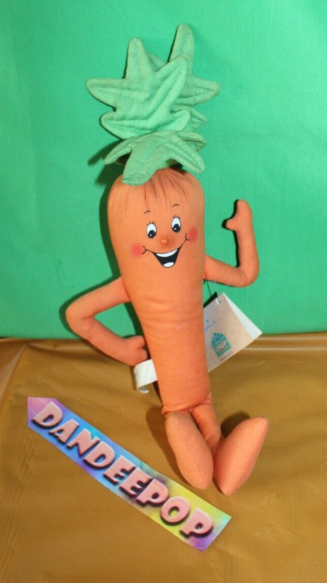 Hallmark Crazy Crop Collectible Vintage 1984 Barrett Carrot Stuffed Toy With Tag