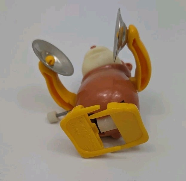 TOMY NOT SO GRAND BAND Wind Up Toy Monkey With Cymbals And Dog On Drums Works