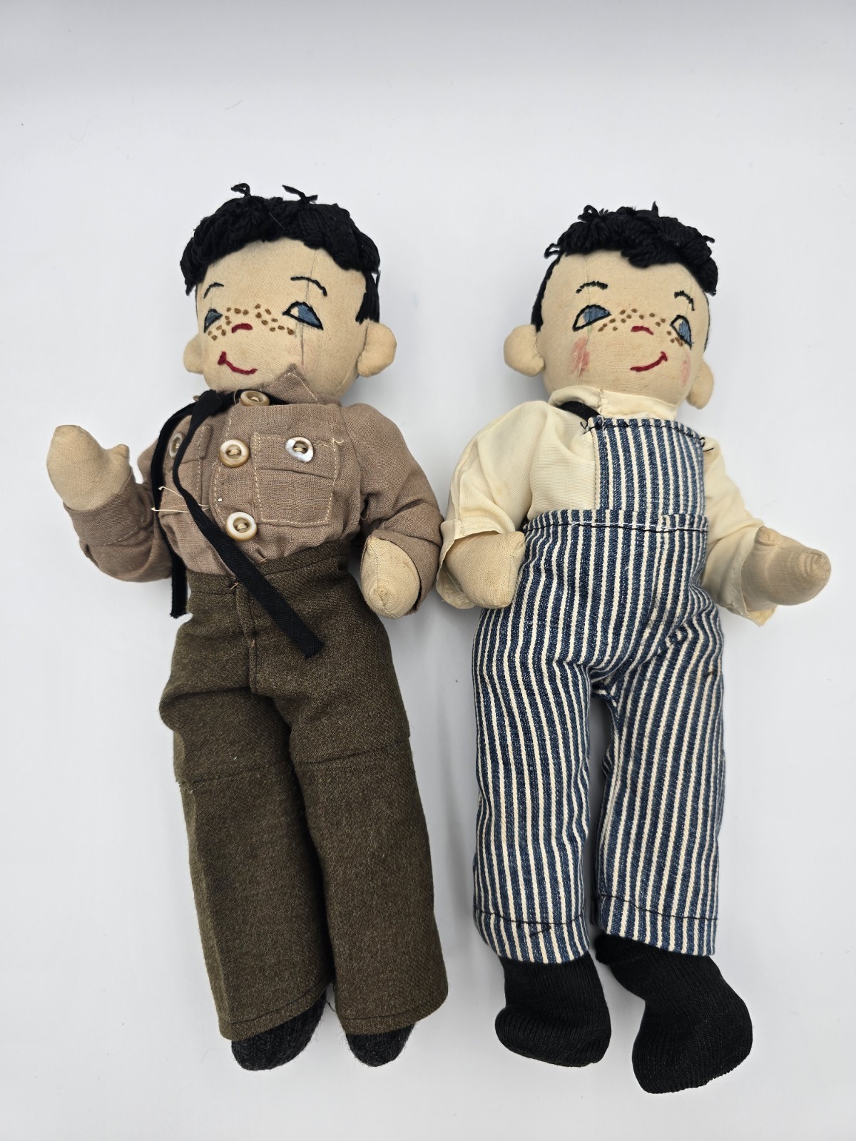 Vintage WWII WW2 Soft Body Military Army Rag Doll Handmade 1940s Freckles Lot