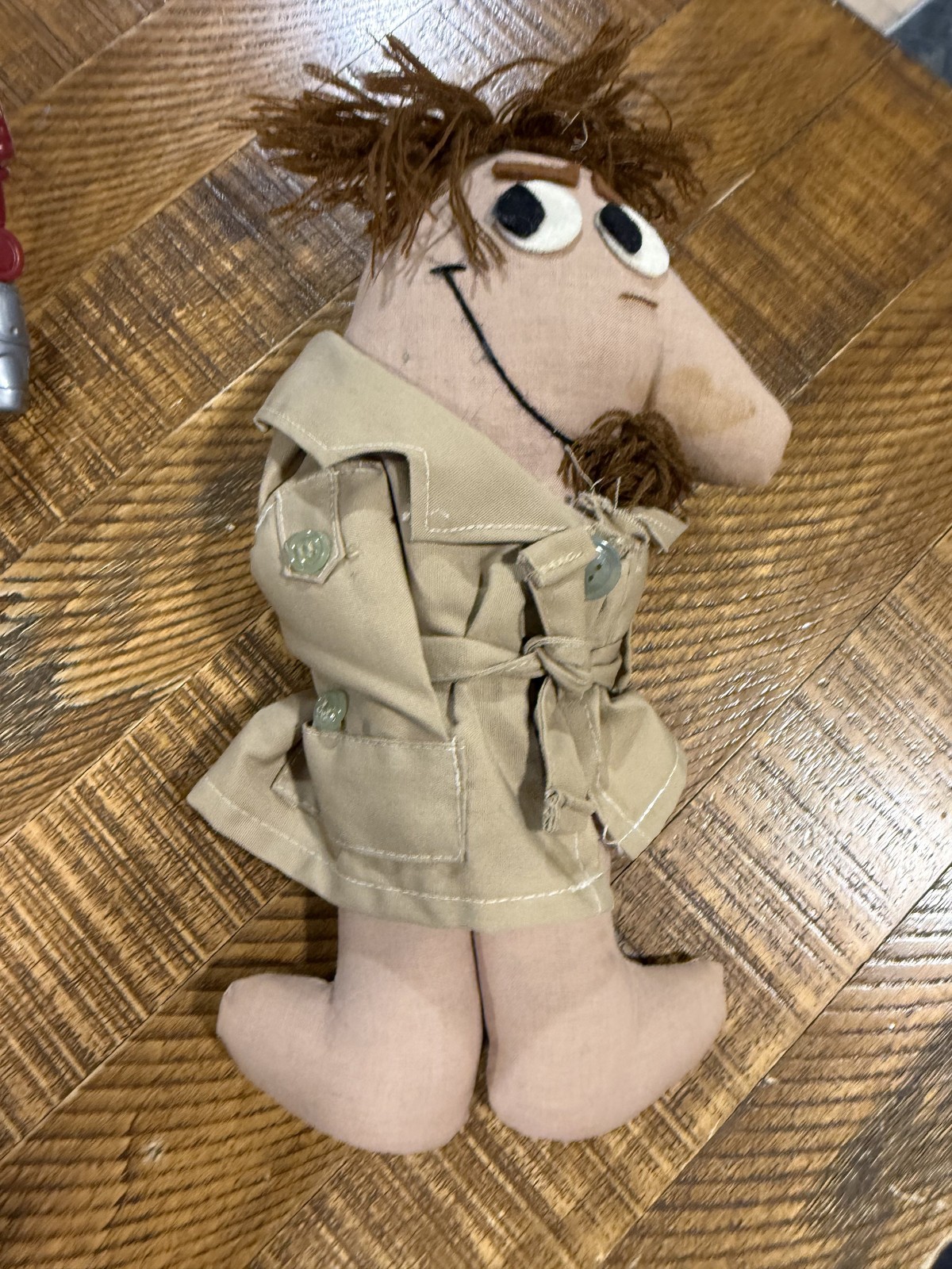 VTG 77 Mister Flashmore Jr Doll Mustached Trench Coat Flasher Privates FREE SHIP