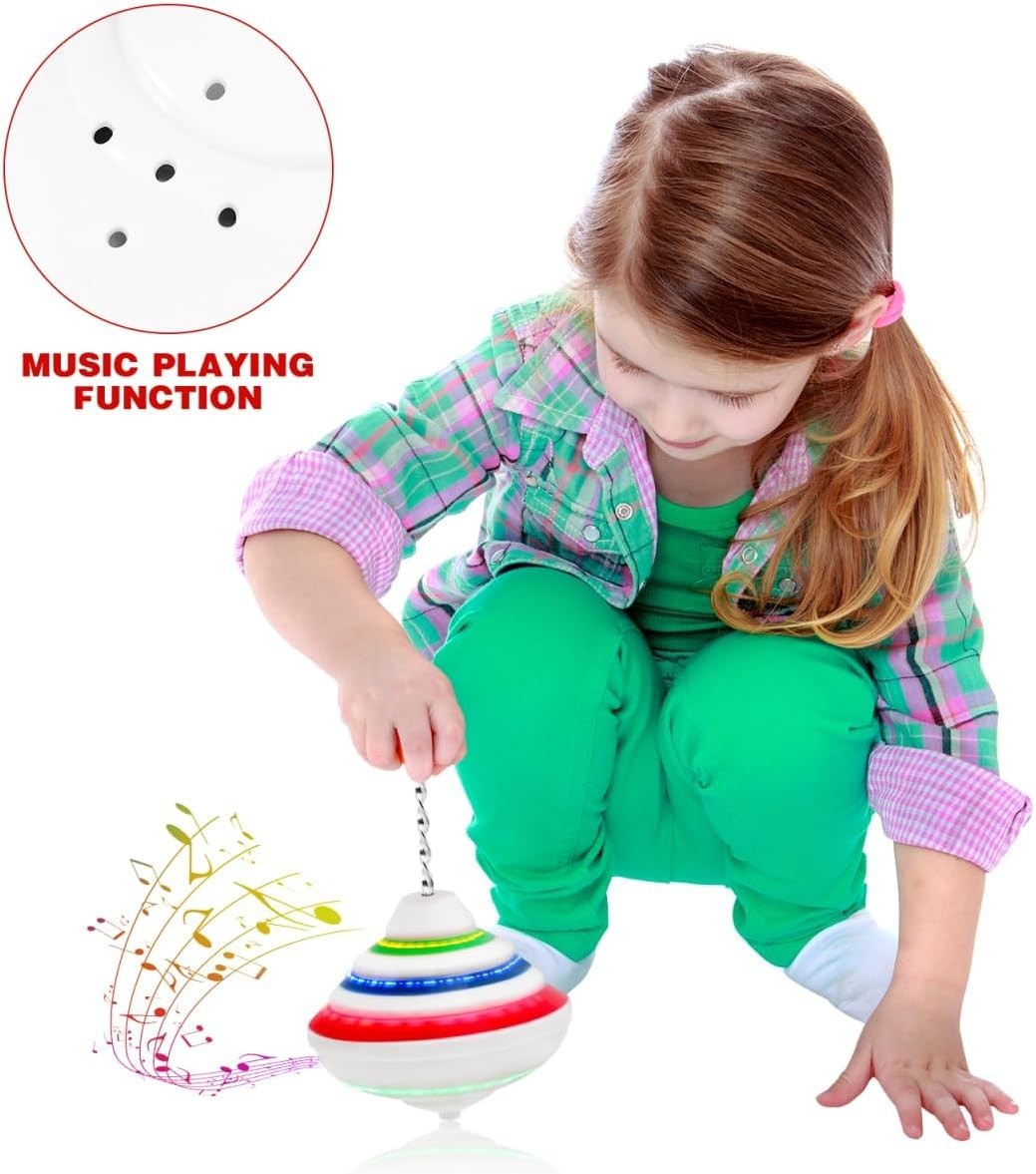 Enchanting Musical Spinning Top with LED Lights – Educational Gift for Kids