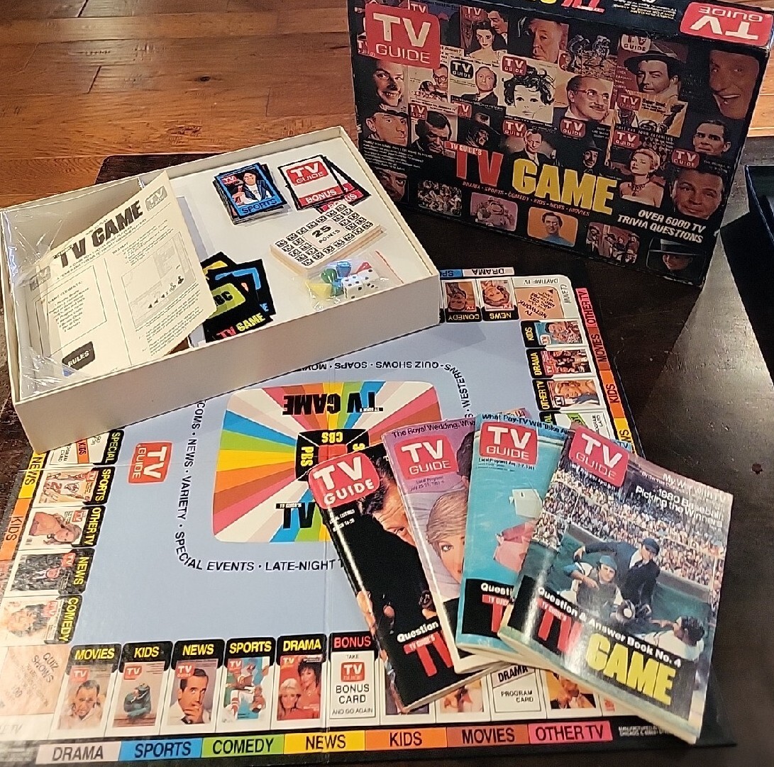1984 TV Guide Board Game Trivia Game English Edition Vintage and Complete