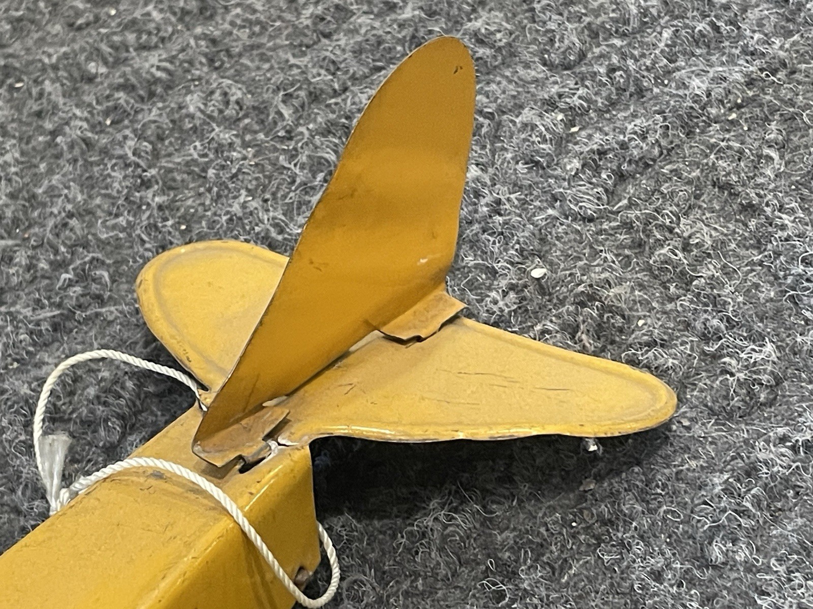 NICE VINTAGE 1920’S WINGS Yellow Red Model No. 100 AIRPLANE Prewar Clockwork