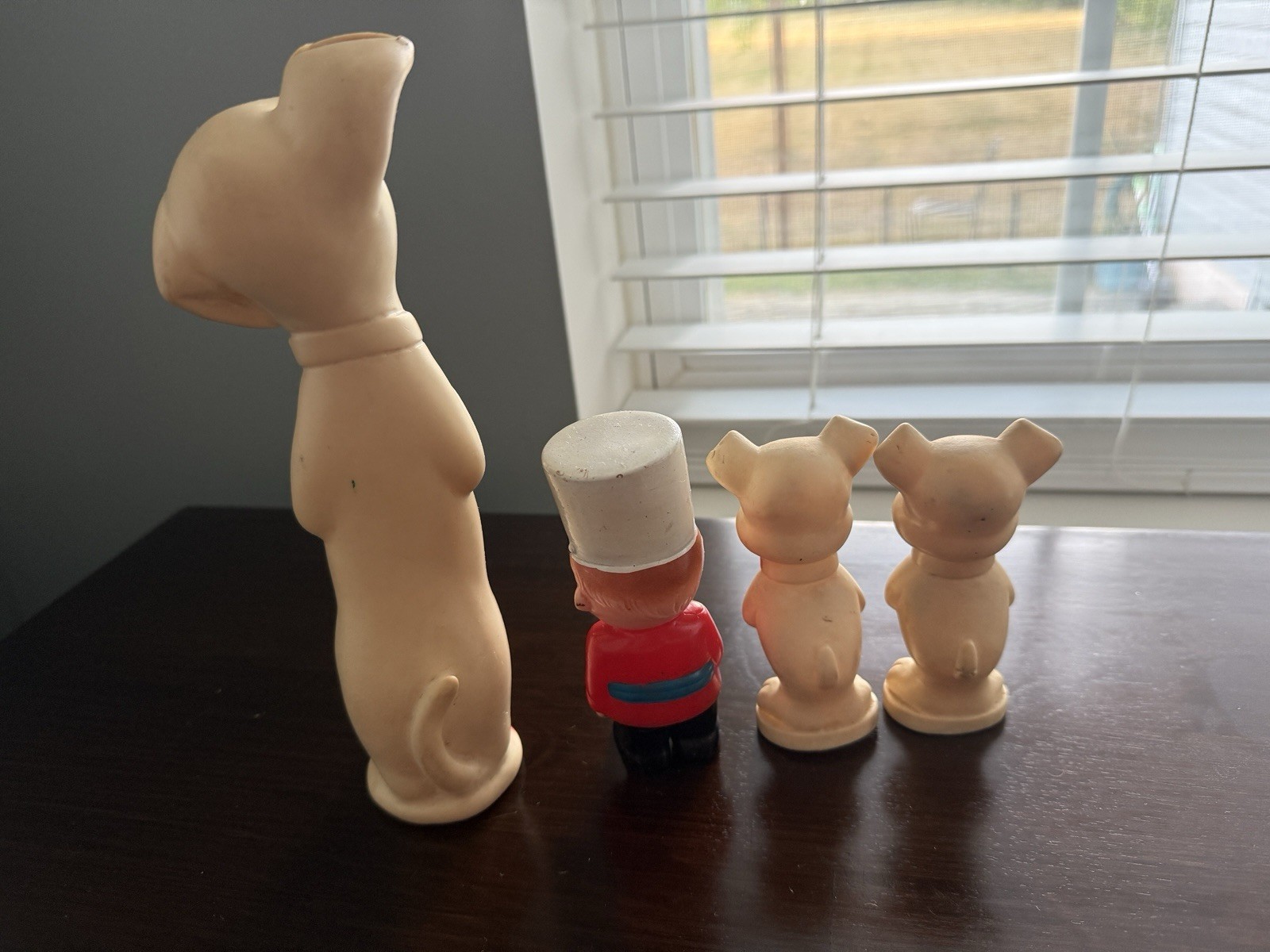 Vintage 1960s Lot Of 4 Squeak Toys 101 Dalmatians, Stahlman, & More