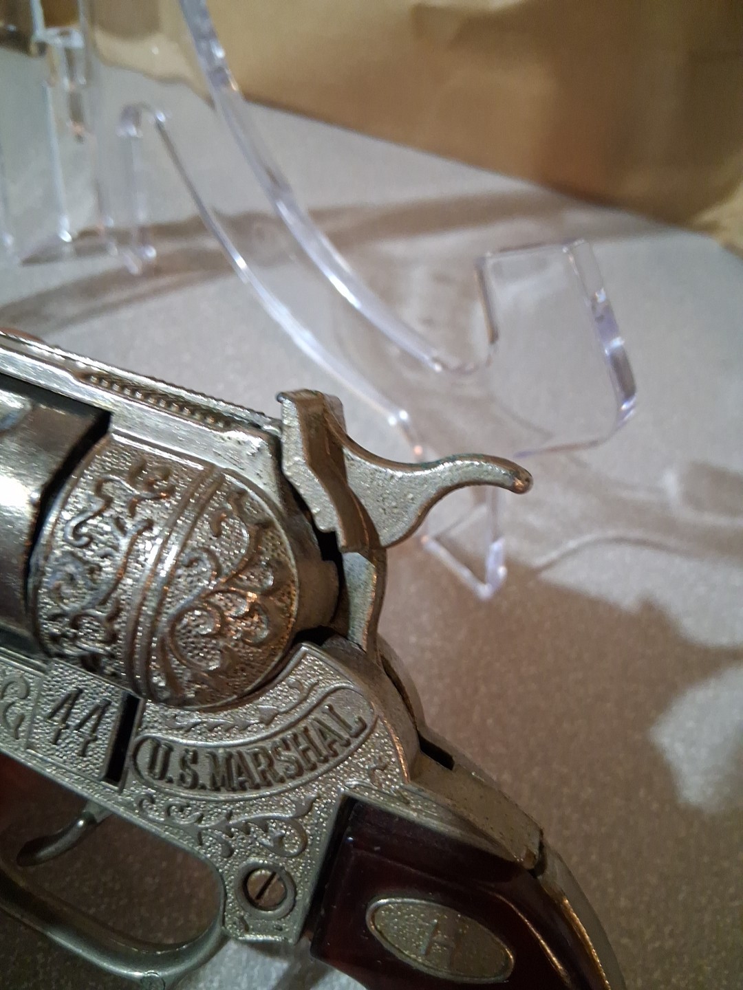 Vintage Halco 44 U.S. Marshals Cap Gun With The Bullet Cylinder RARE
