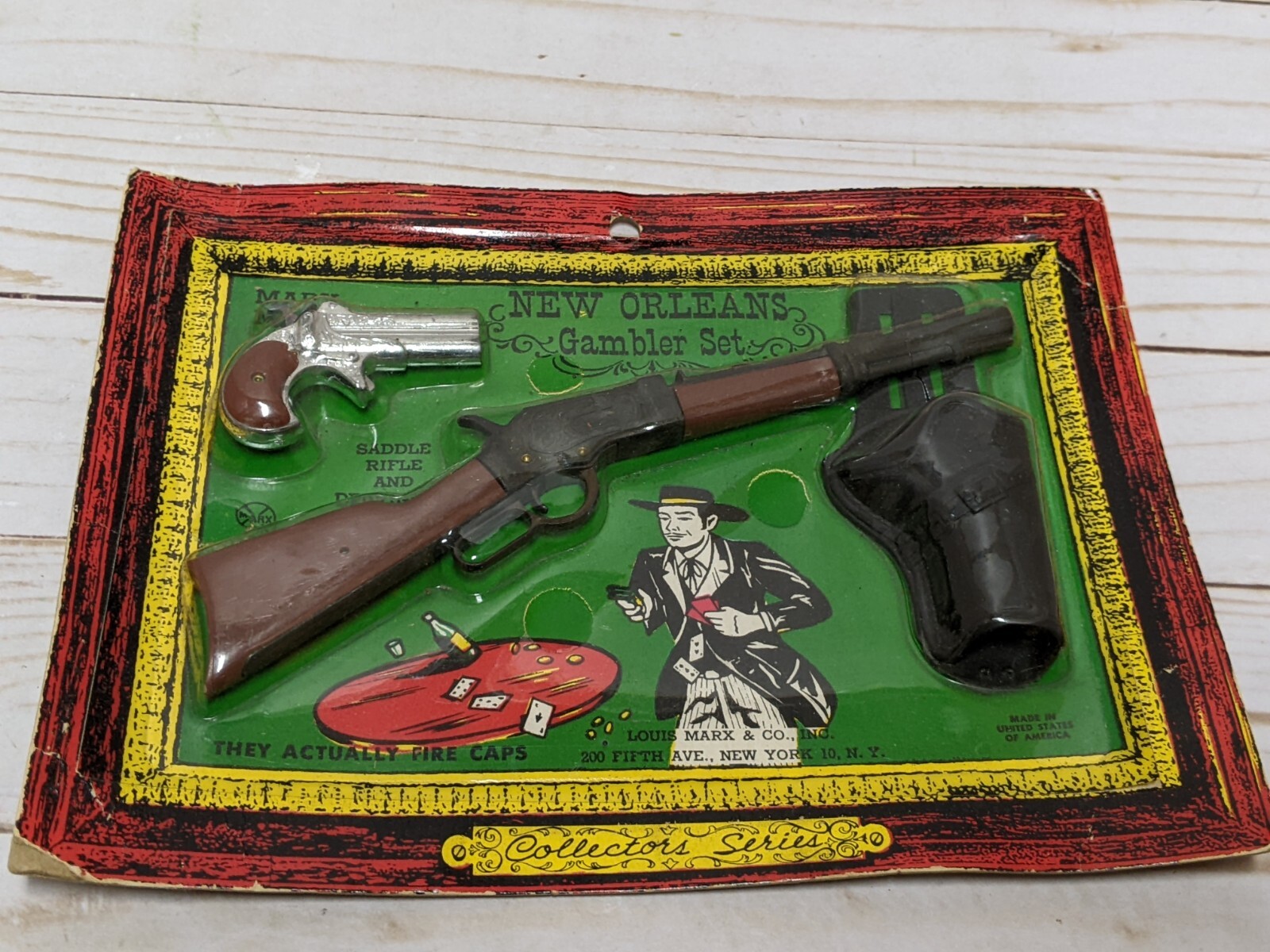Vintage Marx Miniatures New Orleans Gamblers Set Replica Toy Western
