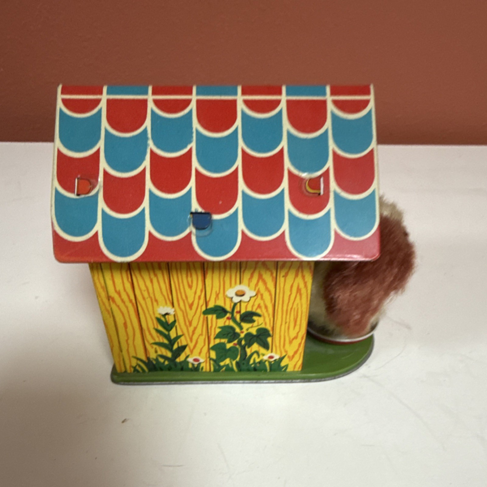 Vintage Tin Wind-up Dog House Toy Made in Japan for Ages 4-7 8-11 Years